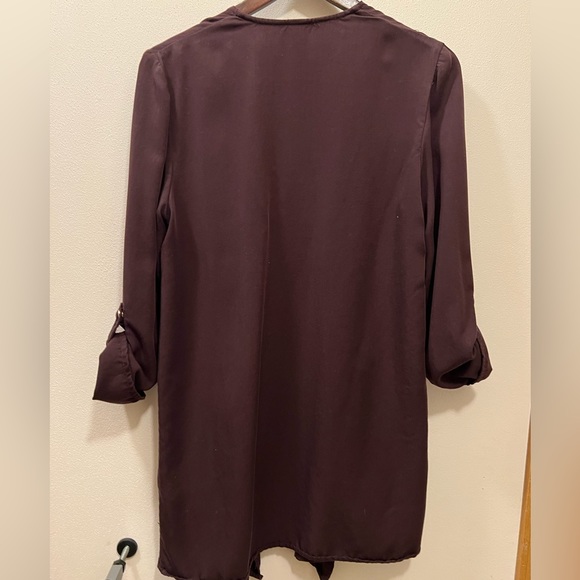 H&M CONSCIOUS Deep Purple Waterfall Cardigan - Picture 2 of 4